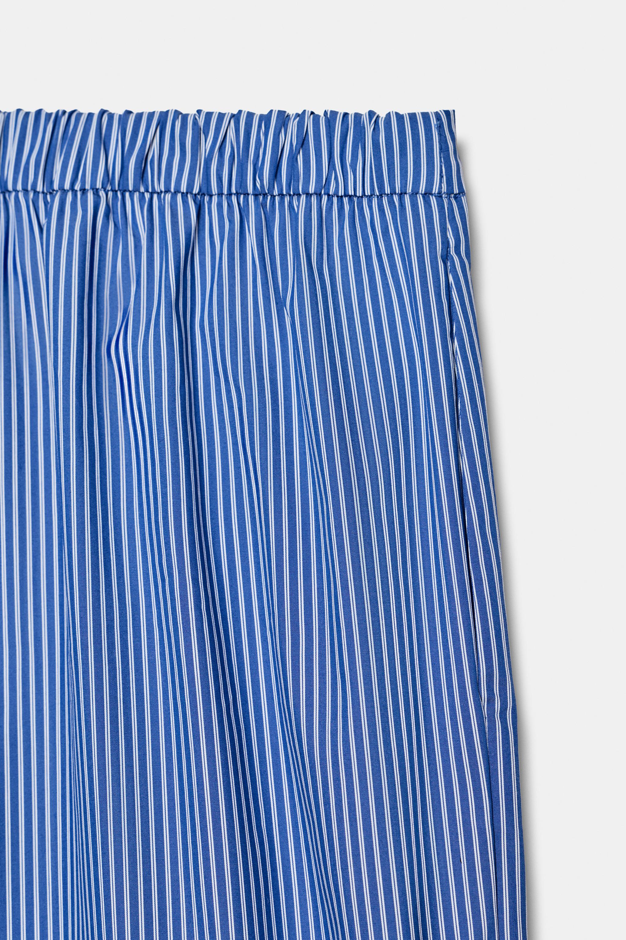 CONTRAST STRIPED PAJAMA PANTS